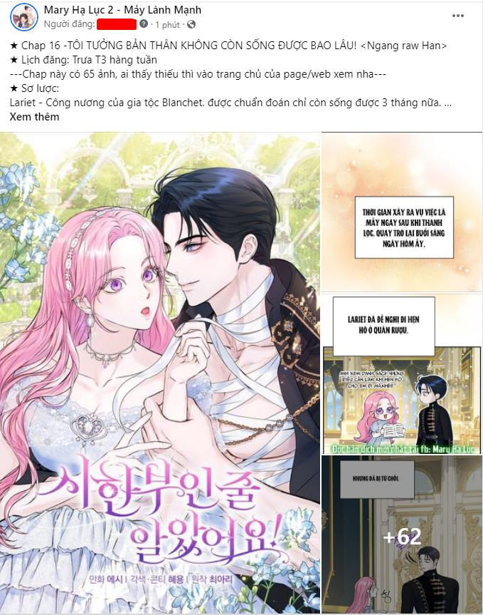 Tôi Tưởng Bản Thân Không Còn Sống Được Bao Lâu Chap 15.2 - Next Chap 16.2