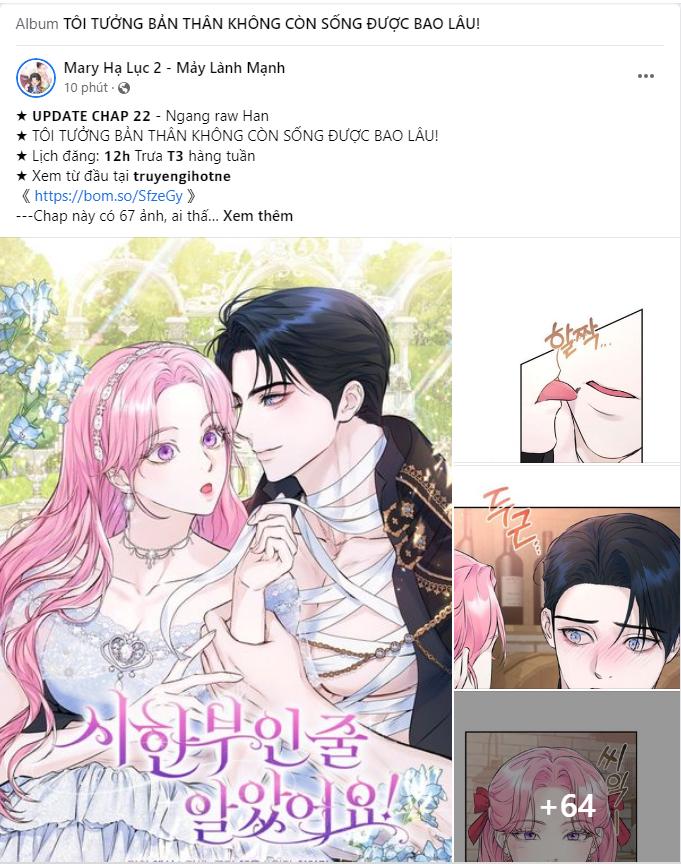 Tôi Tưởng Bản Thân Không Còn Sống Được Bao Lâu Chap 22.1 - Next Chap 23.2